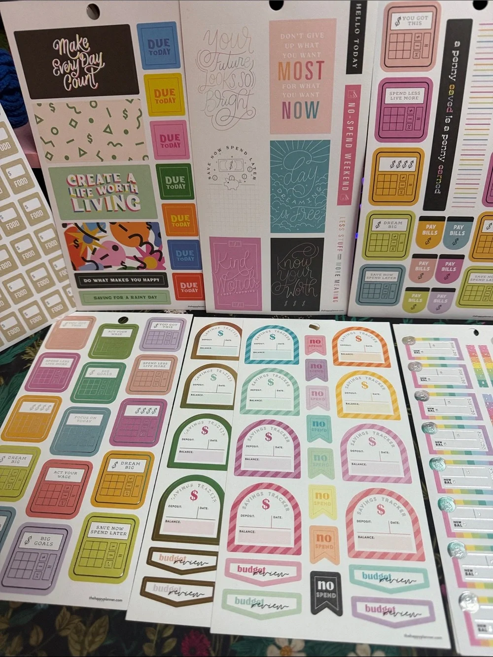 Happy Planner - Budget themed random sticker bundle - SEE PICS
